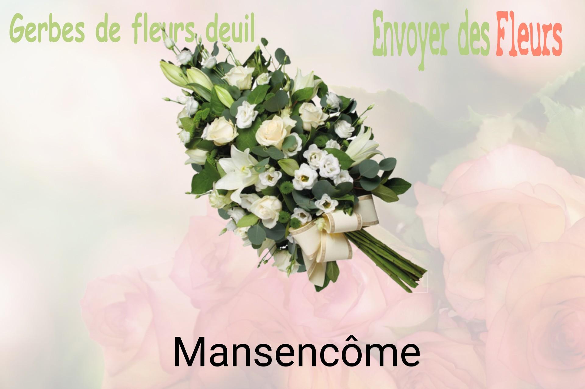 Gerbe de fleurs de deuil livrée à Mansencôme